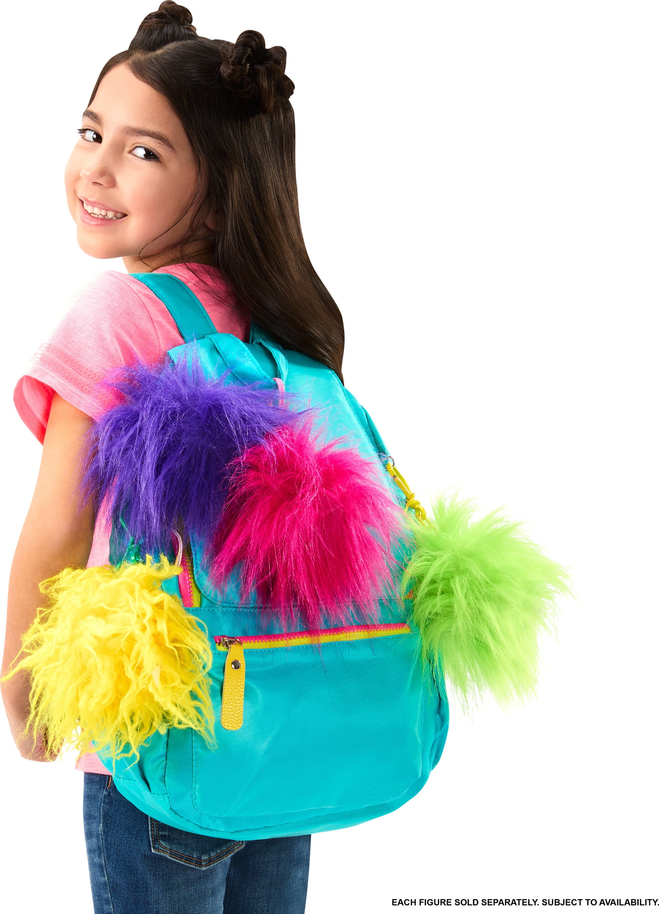 DreamWorks Trolls Band Together Rainbow Pom Poms Keychains with