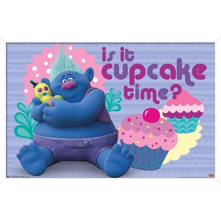DreamWorks Trolls - Cupcakes Wall Poster, 14.725" x 22.375", Framed