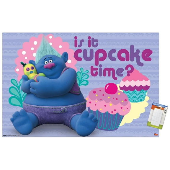DreamWorks Trolls - Cupcakes Wall Poster, 14.725" x 22.375"