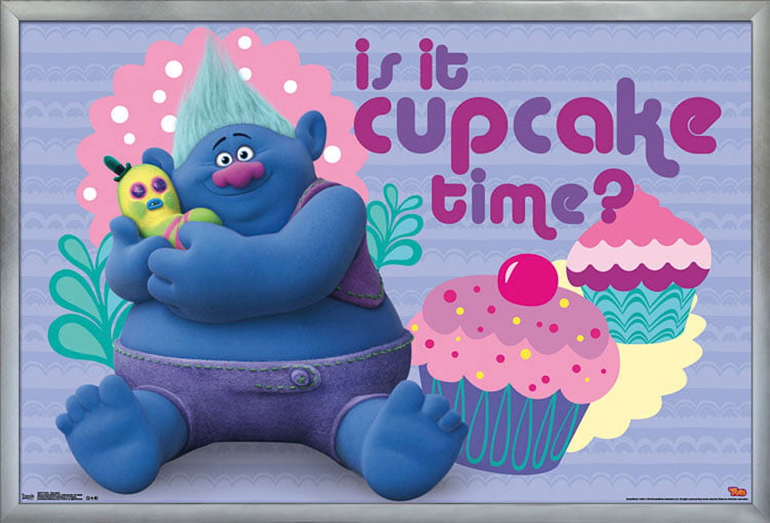 DreamWorks Trolls - Cupcakes Wall Poster, 22.375" x 34", Framed