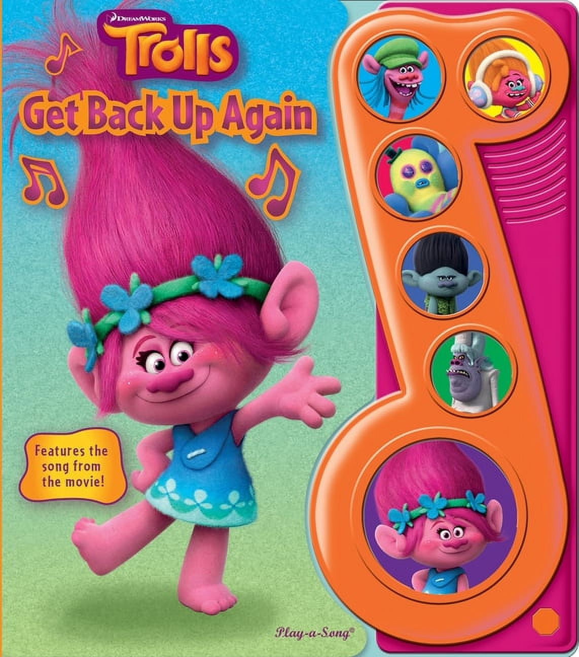 VERONICA WAGNER DreamWorks Trolls - Get Back Up Again Little Music Note Sound Book - Play-a-Song - PI Kids