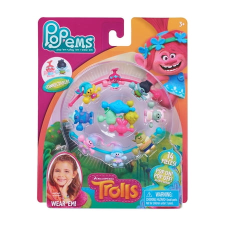 DreamWorks Trolls Pop'Ems Mini Figures, 8 Count, Doll Playsets