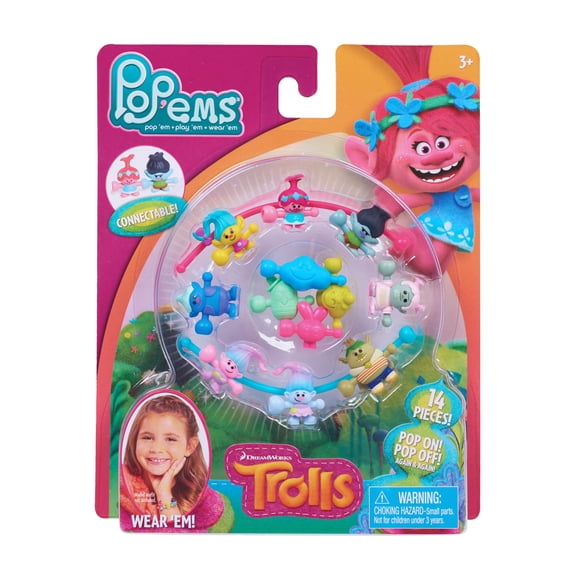 DreamWorks Trolls Pop'Ems Mini Figures, 8 Count, Doll Playsets