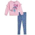 thumbnail image 1 of DreamWorks Trolls Poppy French Terry T-Shirt and Leggings Outfit Set Toddler to Little Kid, 1 of 5