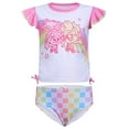 thumbnail image 1 of DreamWorks Trolls Poppy Viva Rainbow UPF 50+ Rash Guard and Bikini Bottom Swimsuit Set Toddler to Little Kid, 1 of 5