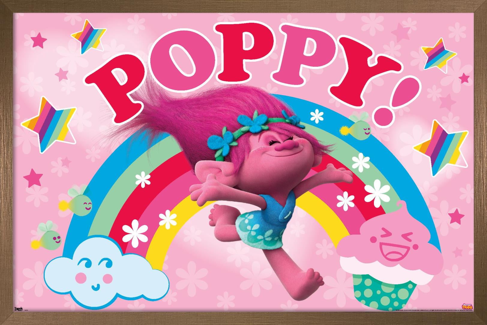 DreamWorks Trolls - Poppy Wall Poster, 14.725" x 22.375", Framed