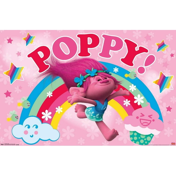 DreamWorks Trolls - Poppy Wall Poster, 14.725" x 22.375"