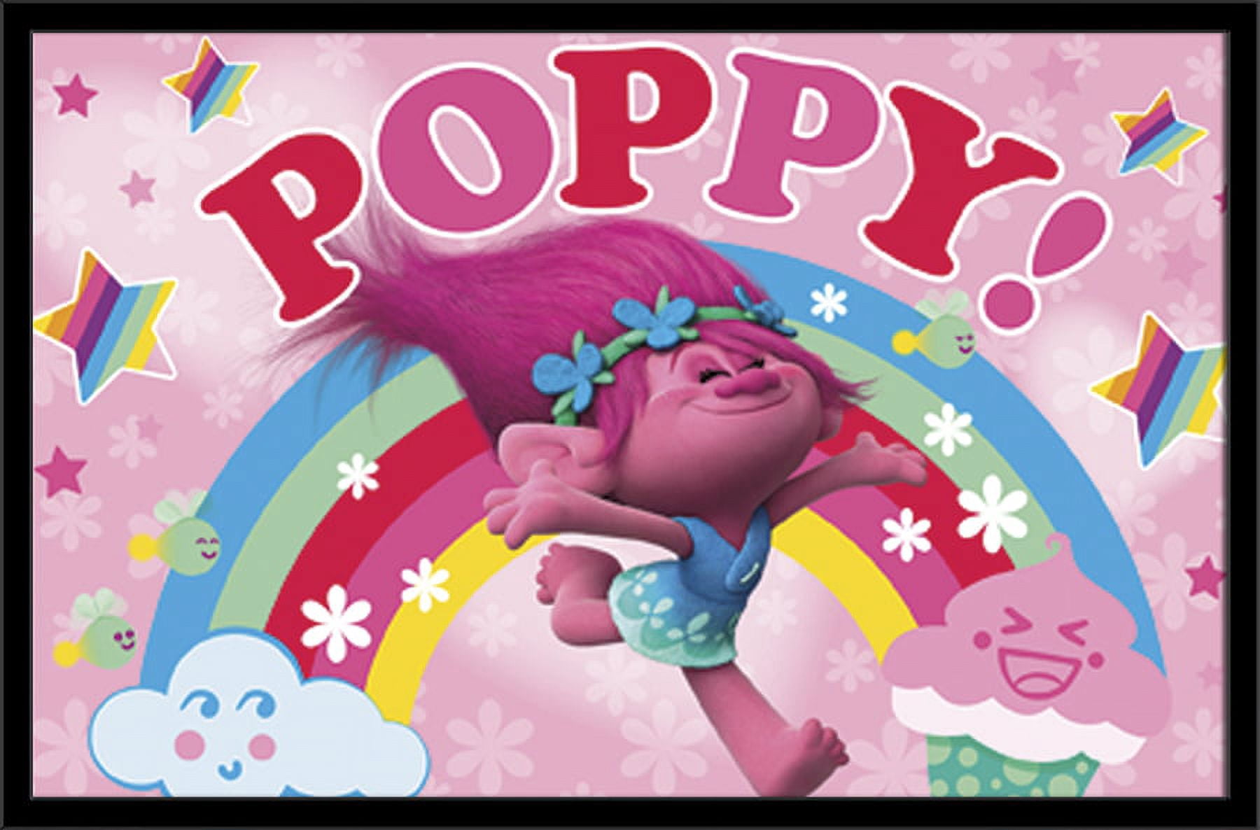 DreamWorks Trolls - Poppy Wall Poster, 22.375" x 34", Framed
