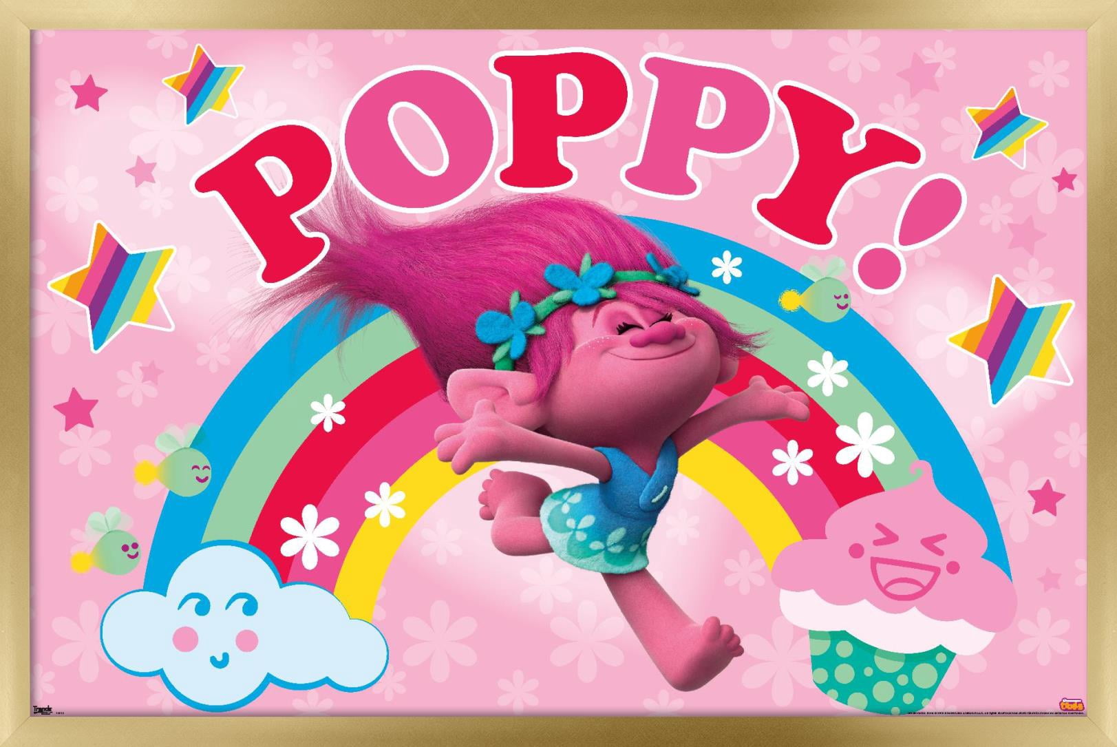 DreamWorks Trolls - Poppy Wall Poster, 22.375" x 34", Framed