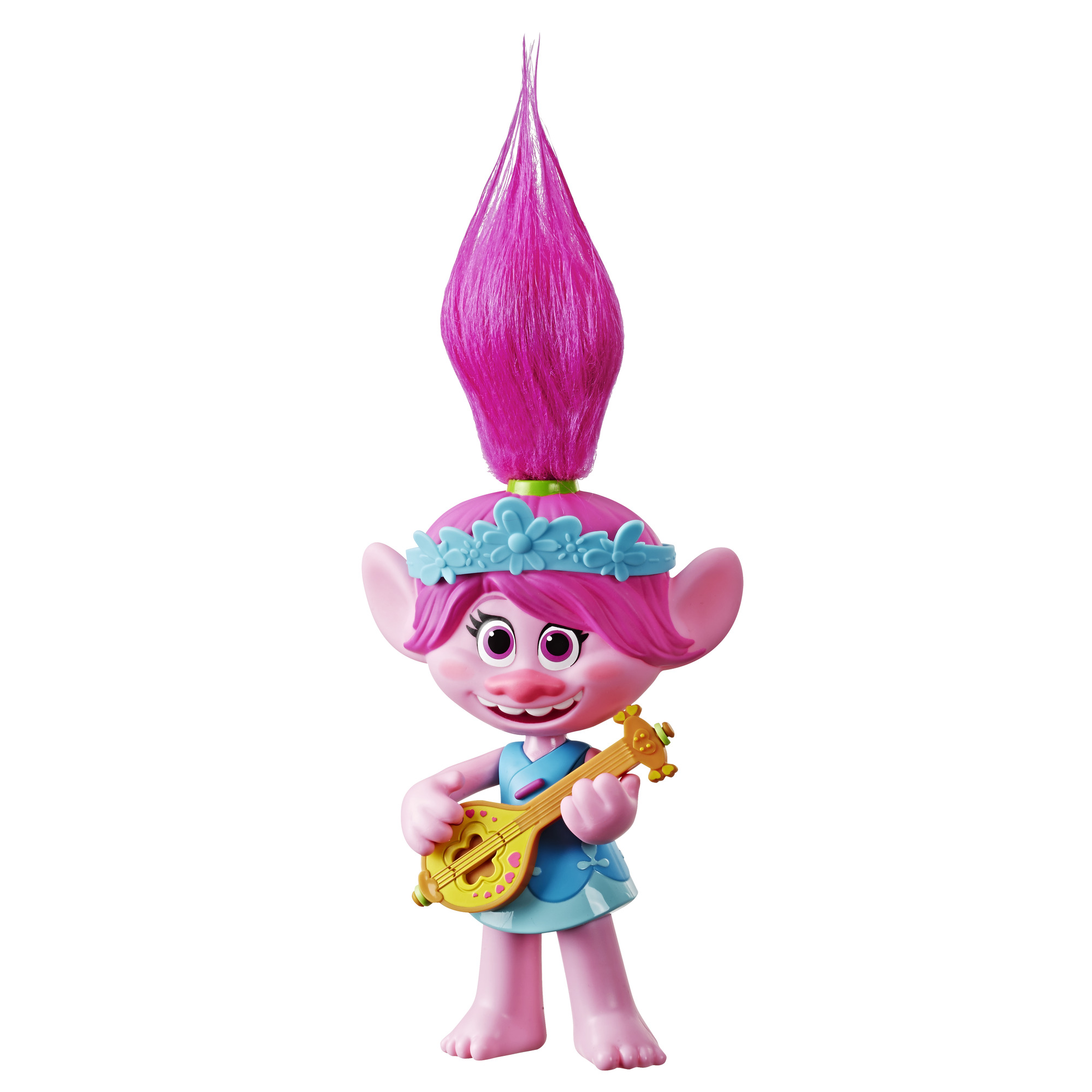 DreamWorks Trolls Popstar Poppy Singing Doll, Includes Toy Ukulele, Plays Movie Song - image 1 of 3