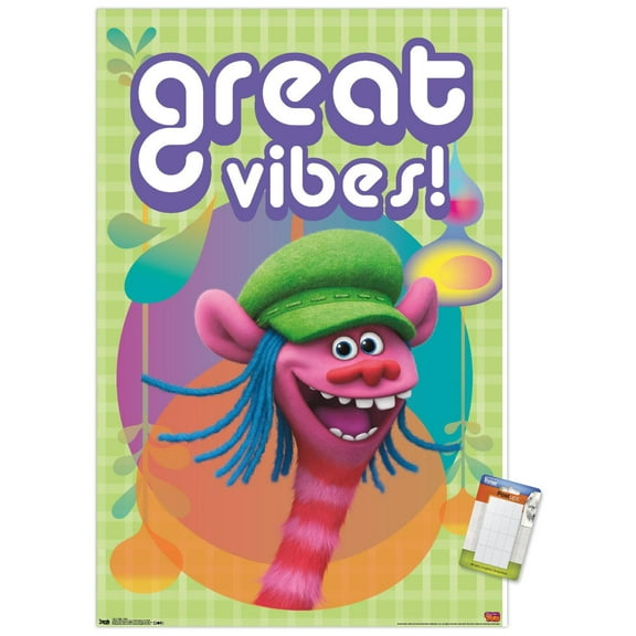 DreamWorks Trolls - Vibes Wall Poster, 14.725" x 22.375"