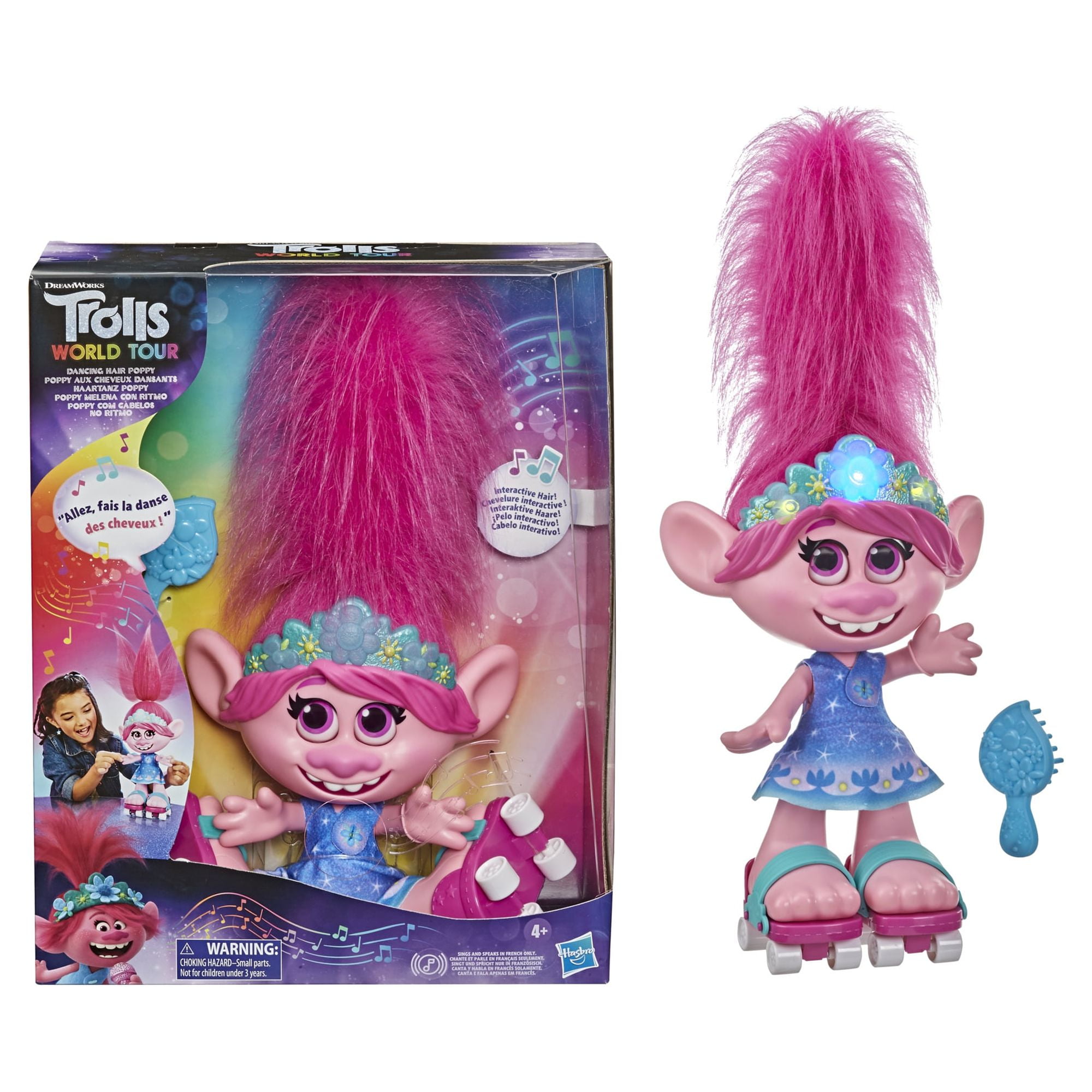 Trolls Hairy Holiday Christmas Stocking 19 Poppy Dream Works Movie New