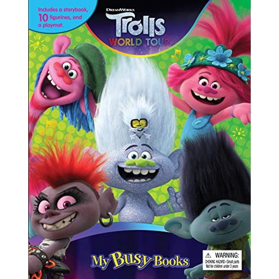 Pre-Owned DreamWorks Trolls World Tour My Busy Books (English and French Edition), 9782764350935, 2764350937, Hardcover,