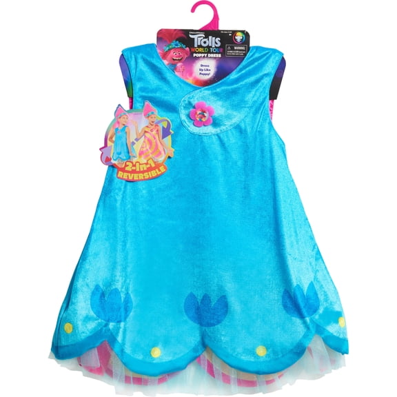 DreamWorks Trolls World Tour Poppys Dress, Ages 3