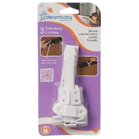 Dreambaby Cabinet Drawer / Door Slide Away Child Safety Catches - 3 pack