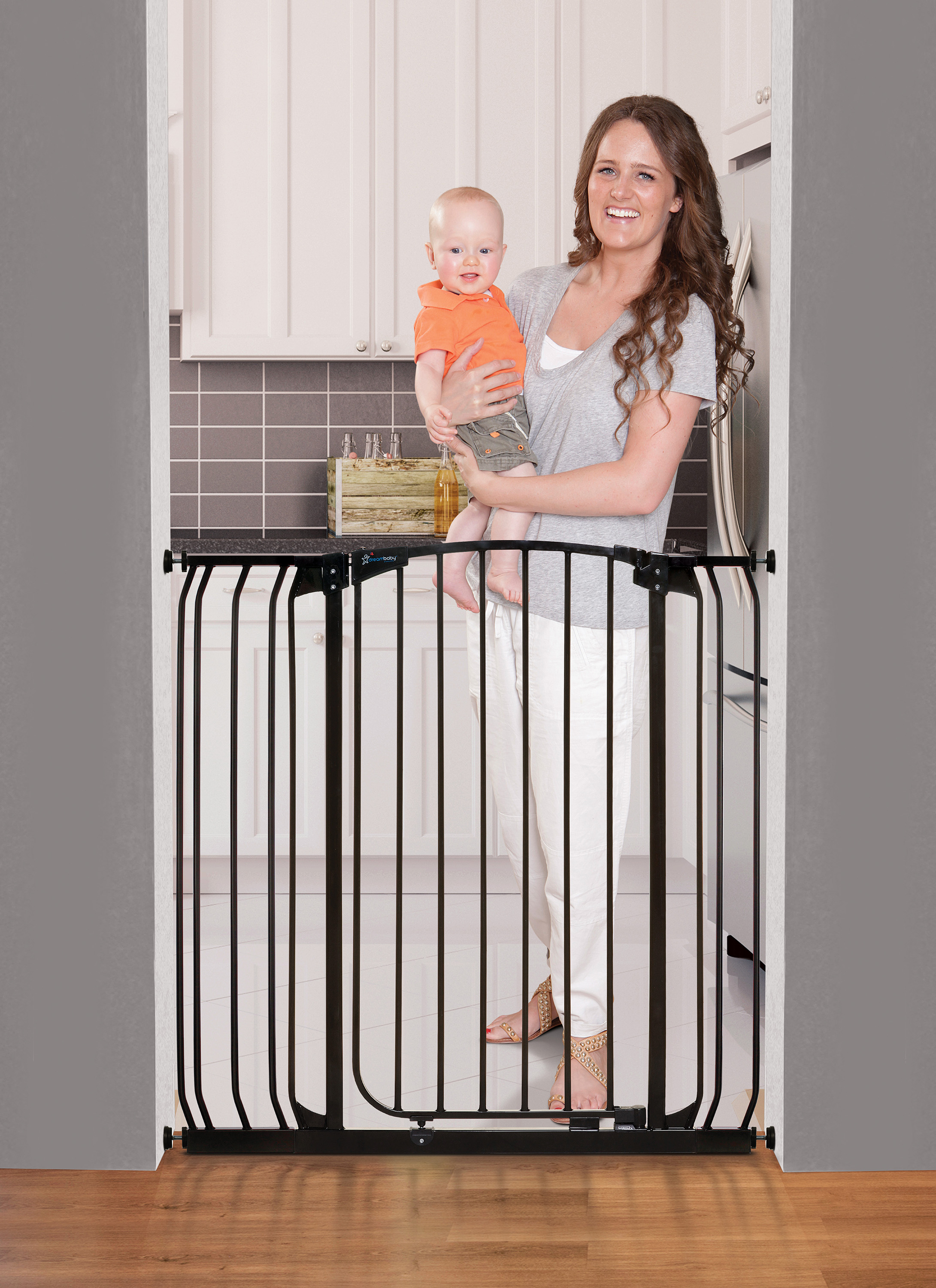 Dreambaby Chelsea Tall Auto Close Stay Open Gate-Finish:Black - image 1 of 7