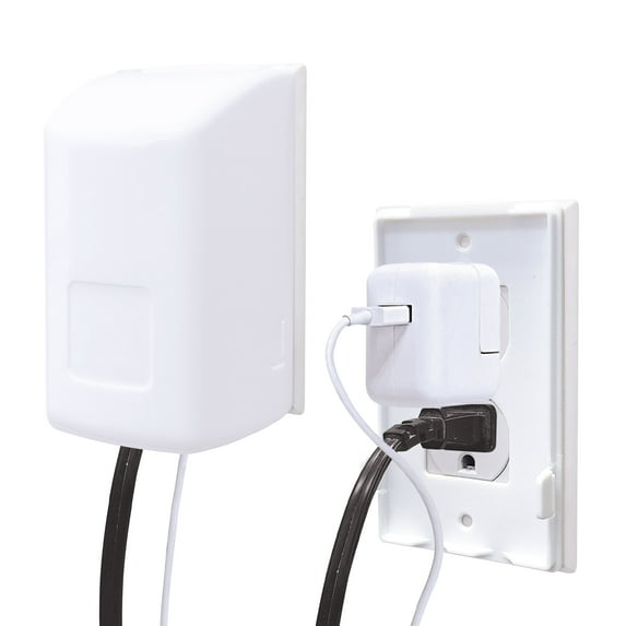 Dreambaby® Extra-Large Dual Fit Outlet Plug Cover - Electrical Socket Guard for Standard and Decora - White