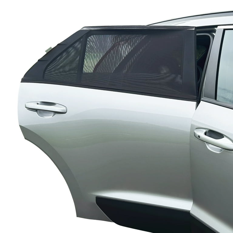 Dreambaby Fitover Car Window Sun Shades for Baby Stretchable Window Covers 2 Pack Black L1285