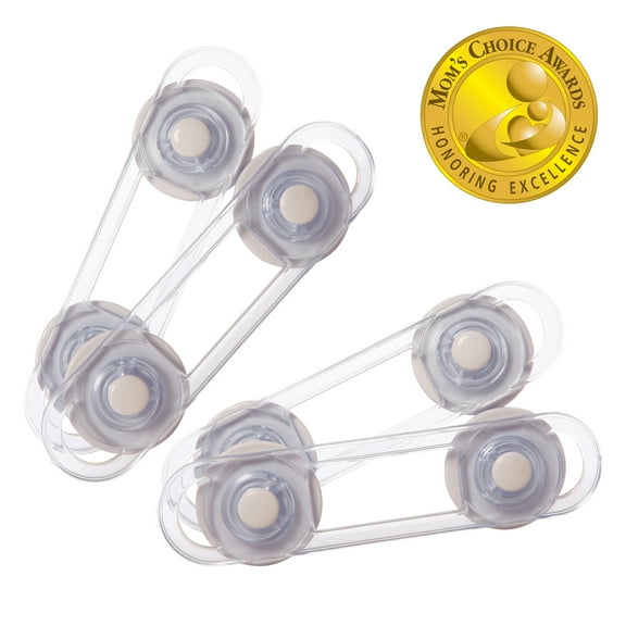 Dreambaby Flexible Mini Multi-Purpose Latches, White and Clear