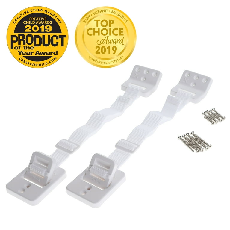 Dreambaby White Plastic Furniture Anchors 2 pk Dreambaby White Plastic Furniture Anchors 2 pk