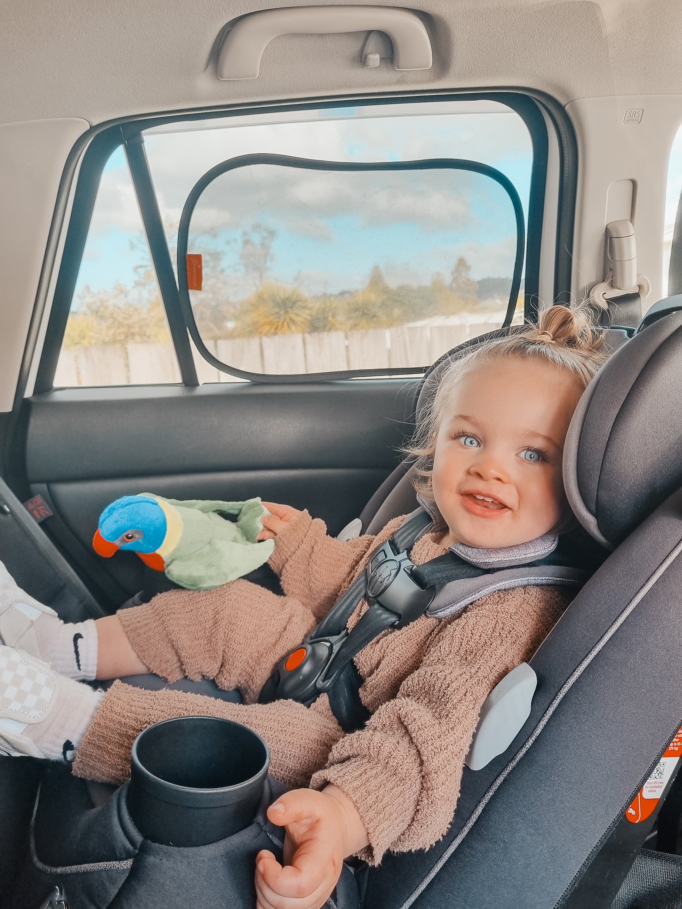 Dreambaby InstaCling Static Cling Car Window Shades, UPF 50+ Sun