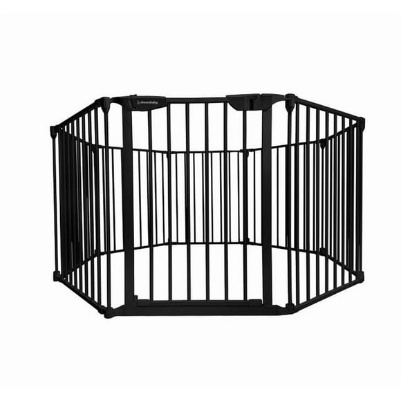 Dreambaby Mayfair Converta 3 in 1 Play-Pen 8 Panel Gate - Versatile Baby Playpen and Toddler Play Yard, Foldable Design, Secure Baby Fence Play Area, Ideal Playpen for Babies and Toddlers - Black