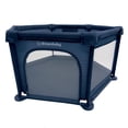 thumbnail image 1 of Dreambaby Padded Baby Playpen with Zip Door, Large Play Yard | For Babies and Toddlers 3-48 Months, Breathable Mesh, Foldable Fabric Play Pen, Easy Assembly, Navy, 1 of 8