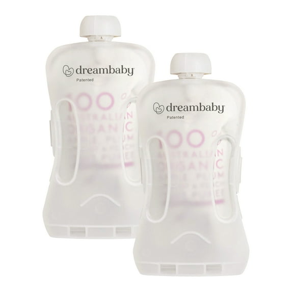 Dreambaby® Pouch Pal® Self Feeding Baby Food Pouch Holder - No Squeeze, No Spill, No Mess Reusable Container for Baby Led Weaning- 2 Pack