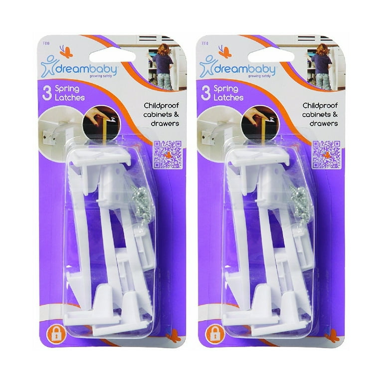 Dreambaby White Plastic Drawer Latches 3 pk Dreambaby White Plastic Drawer Latches 3 pk