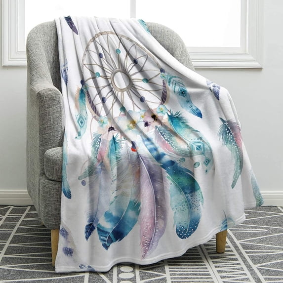 Dreamcatcher Blanket Print Throw Blanket Lightweight Blanket Perfect for Couch Sofa Travelling 50"x60"