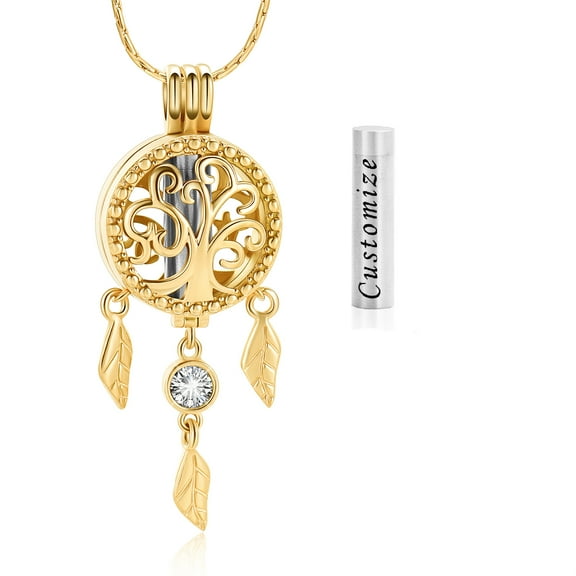 Dreamcatcher Cremation Jewelry for Ashes Urn Necklace Lockets for Human Ashes Pet Ashes Necklace for Women