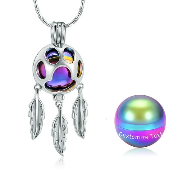 Dreamcatcher Cremation Jewelry for Ashes Urn Necklace for Ashes of Loved One