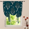 thumbnail image 1 of Dreamcatcher Feather Pattern Window Curtain for Living Room Roman Curtain Kitchen Tie-up Curtains Adjustable Drapes, 1 of 5