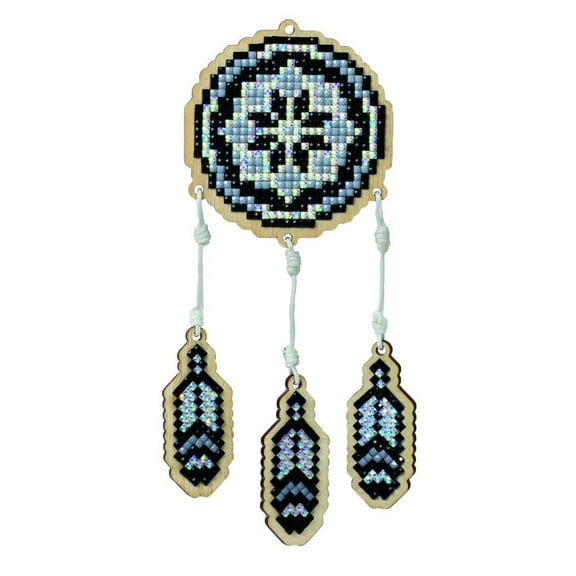 Dreamcatcher - Grey CSW200 Diamond Painting on Plywood Kit