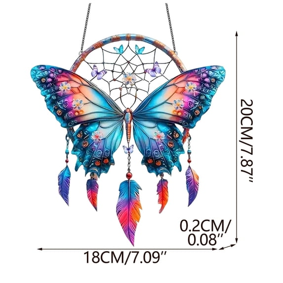 Dreamcatcher-Inspired Acrylic Light Catchers for Indoor and Outdoor Decor - Waterproof and Scratch-Proof Hanging Decorations