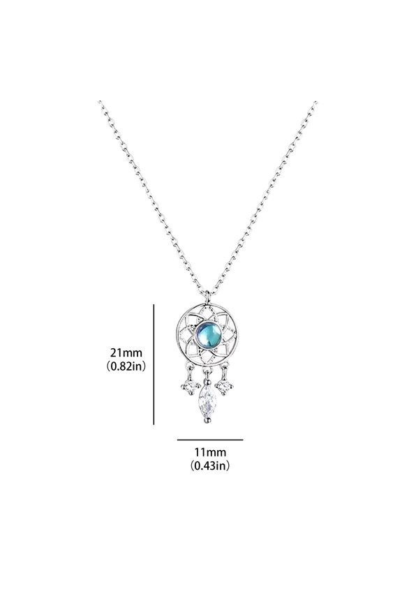 Dreamcatcher Necklace Fashion Luminous Pendant, Metal, As Show, One Size, Collarbone Chain Female Jewelry