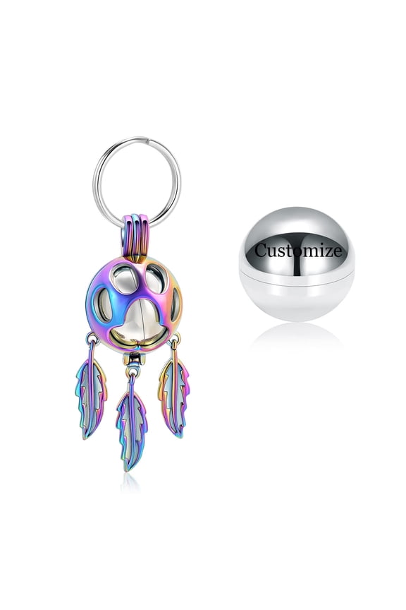 Dreamcatcher Pendant Keepsake Cremation Jewelry for Ashes Urn Necklace Lockets Keyring for Human Ashes Pet Ashes Human Memorial Keychain