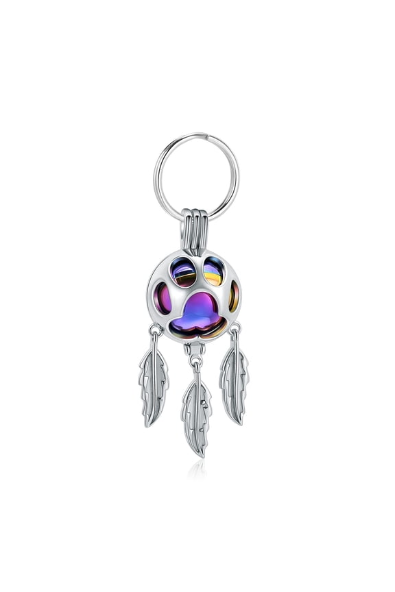 Dreamcatcher Pendant Keepsake Cremation Jewelry for Ashes Urn Necklace Lockets Keyring for Human Ashes Pet Ashes Human Memorial Keychain