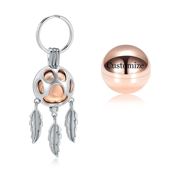 Dreamcatcher Pendant Keepsake Cremation Jewelry for Ashes Urn Necklace Lockets Keyring for Human Ashes Pet Ashes Human Memorial Keychain