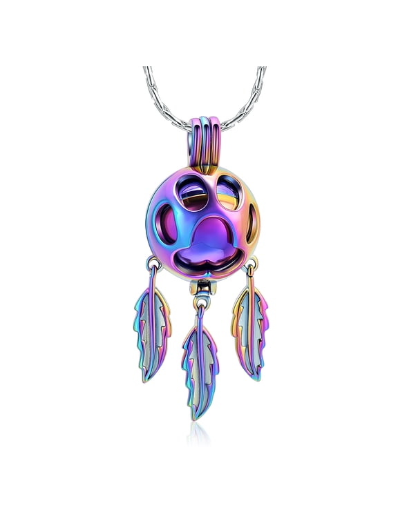 Dreamcatcher Urn Jewelry Ash Holder Necklace for Cremation Ashes Urn Pendants with Chain
