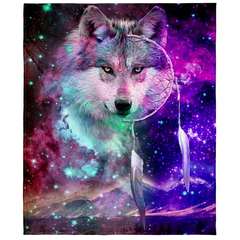 Large wolf blanket sale