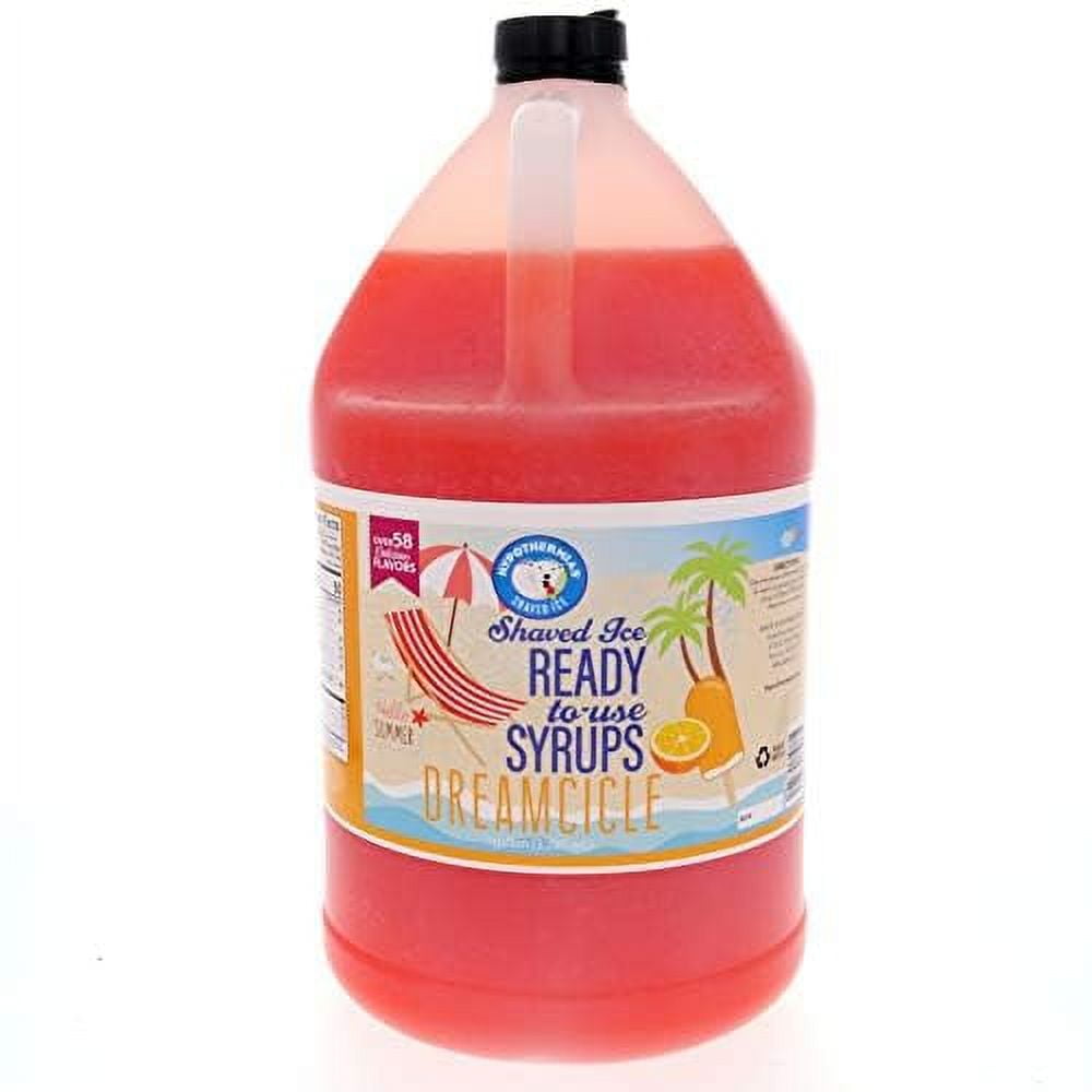 Dreamcicle to Use Gallon (128 Fl. Oz) Hawaiian Snow Cone Flavors Syrup