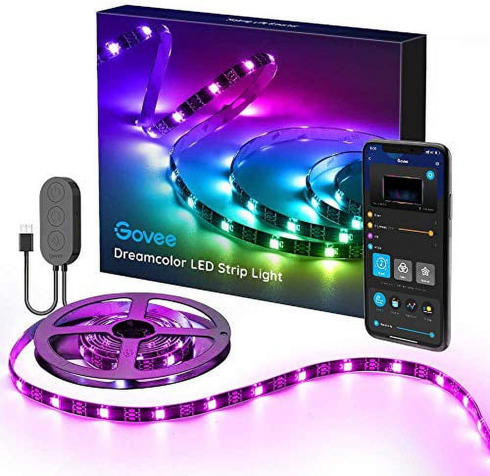 Dreamcolor Led Strip Lights With App, Govee 6.56Ft/2M Usb Rgbic Light Strip  Built-In Digital Ic, 5050 Rgb Strip Lights Color Changing With Music  Waterproof Led Strip Lights Kit, Led Tv Backlight Strip 