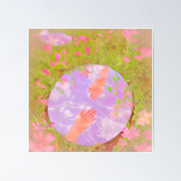 Dreamcore Flower Mirror Dimension Poster- Unframed Poster | Wall Art | Perfect For Home Decor & Gifts, 8x12