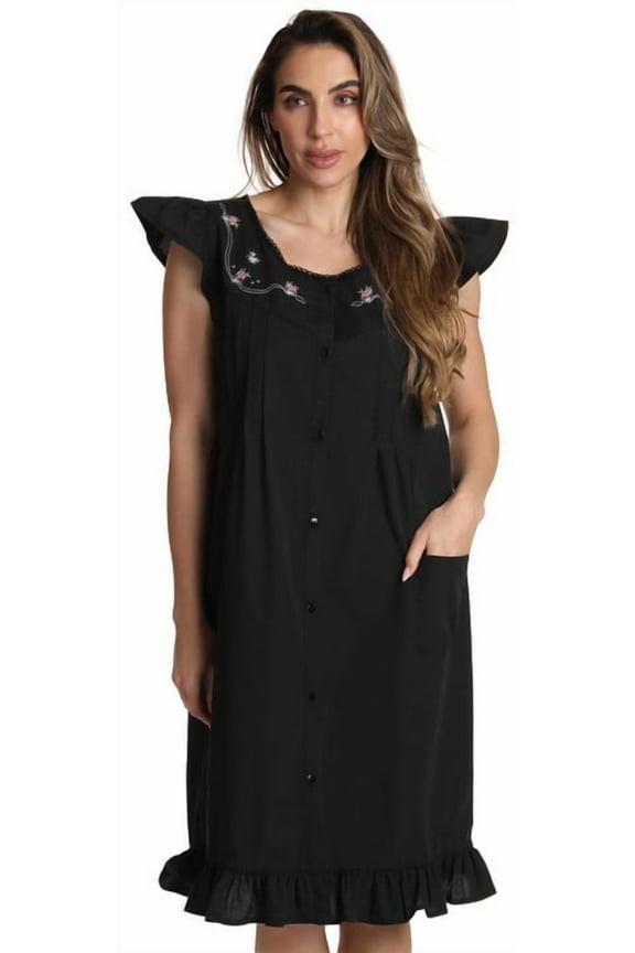 Cap Sleeve Button Front Duster 7505-WHT-XL