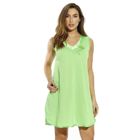Dreamcrest Nightgown / Women Sleepwear / Sleep Dress (Lime, Medium)