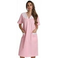 thumbnail image 1 of Dreamcrest Short Sleeve Button Front Duster 8518-ROY-XL (Coral Plaid, Small), 1 of 3