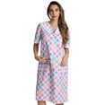 thumbnail image 1 of Dreamcrest Short Sleeve Zipper Front Duster 8513-2-1X (Plaid 5 - Multi, 1X), 1 of 3