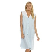 Dreamcrest Sleeveless Duster Housecoat Women Sleepwear (Royal, X-Large)