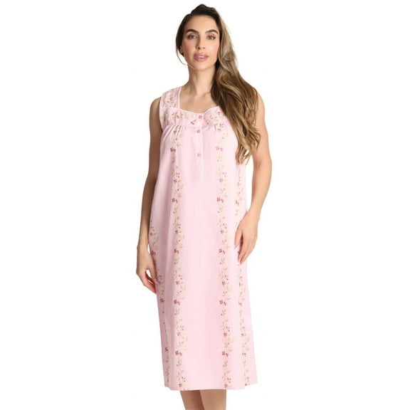 Dreamcrest Sleeveless Seersucker Gowns 6510-PNK-1X